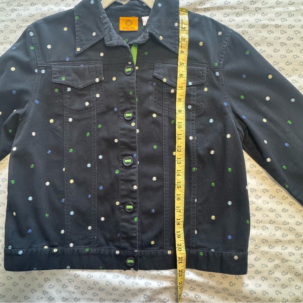 Ruby Rd. Navy Polka Dot Womens Button-Up Size 12 … - image 4